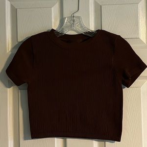 Forever 21 Crew Neck Crop Top